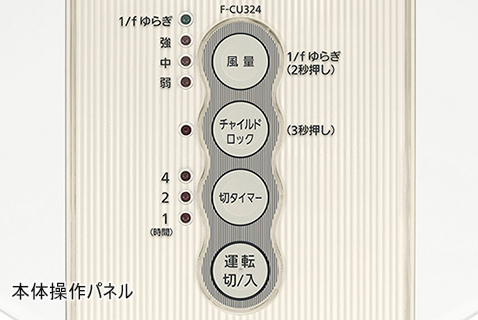 F-CV324の操作パネル画像です。