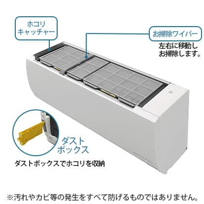 フィルター自動掃除でキレイ！